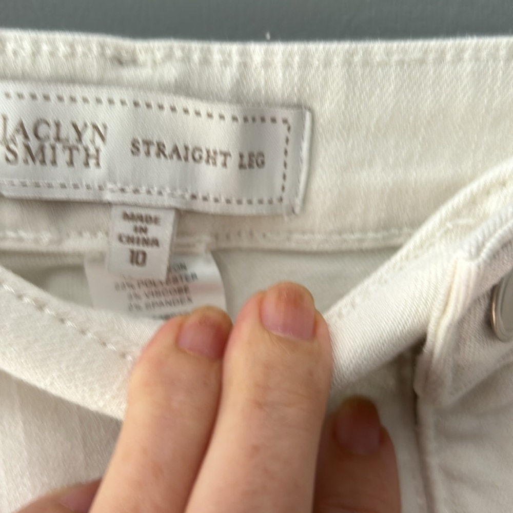 Jaclyn Smith straight leg size 10 white - Picture 4 of 5